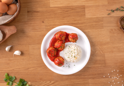 Albóndigas de Ternera de Navarra con arroz